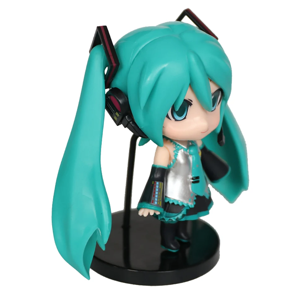 애니메이션 미쿠 피규어 미니 캐릭터 장식품 벚꽃 핑크 리크 그린 글레이셔 스노우 블루 하츠네 책상 장식 장난감 선물