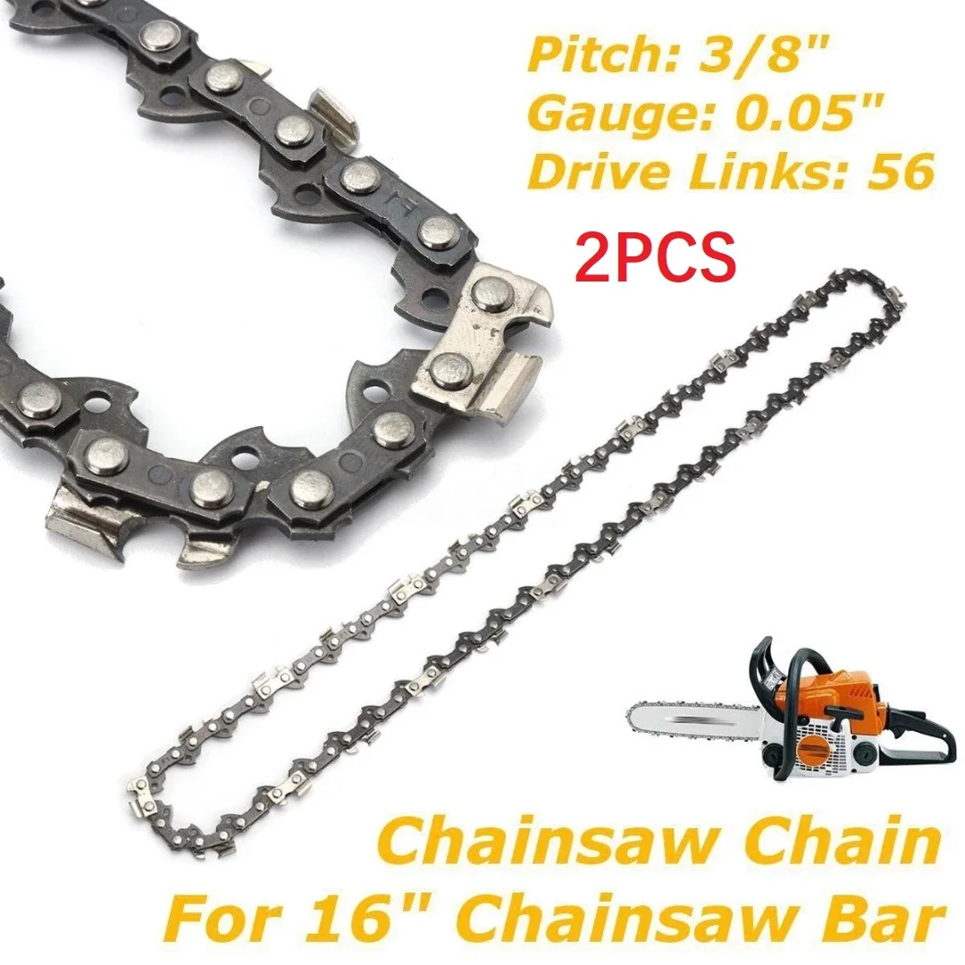 

2pcs 16" 56DL Chainsaw Blade Chain 3/8LP 0.050 For Husqvarna 23/36/41/136/137/141/142/235E/240/240E/243/249 Saw Chain Spare Part