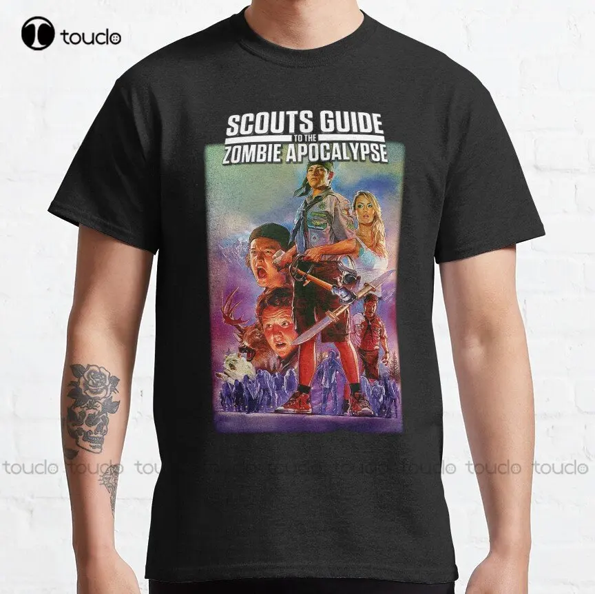 Scouts Guide To The Zombie Apocalypse Classic T-Shirt Custom Aldult Teen Unisex Digital Printing Tee Shirts Custom Gift Xs-5Xl