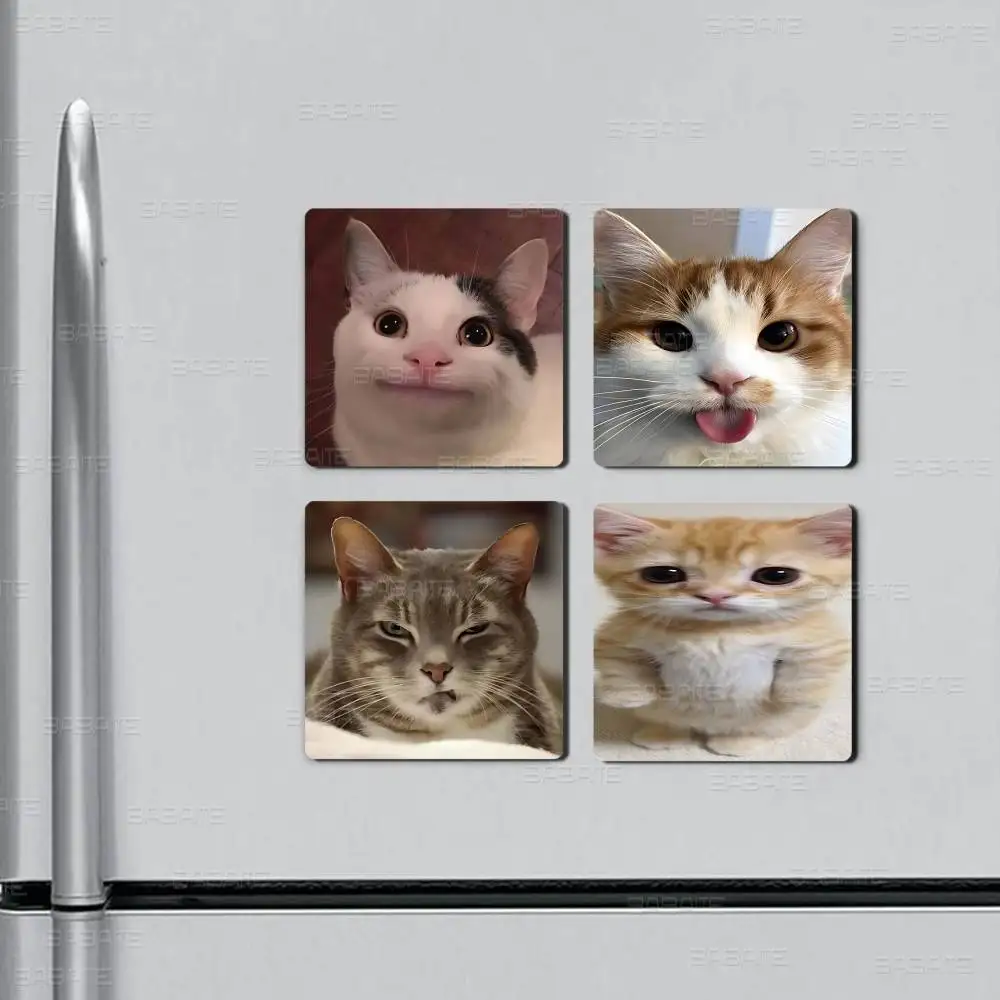 Funny CAT meme Personalized magnet Cartoon character magnet Creative refrigerator Decoration Fans Collection Gifts
