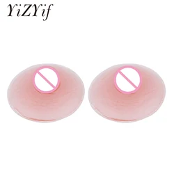 1 Pair Silicone Nipples Self-adhesive Attachable Washable Reusable Silicone Nipples for Breast Form Costumes Party Drag Queen