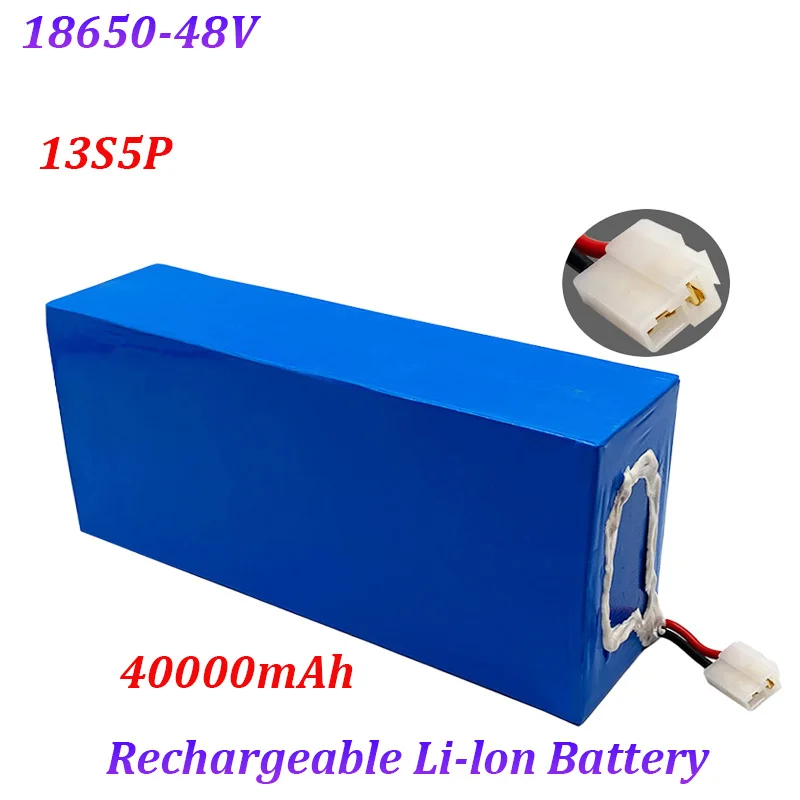 

13S5P 48V 18650 40000mAh 40ah for Triangle Electric Scooter Bike Projector Light Replaceable Li-ion Battery with PVC Housing