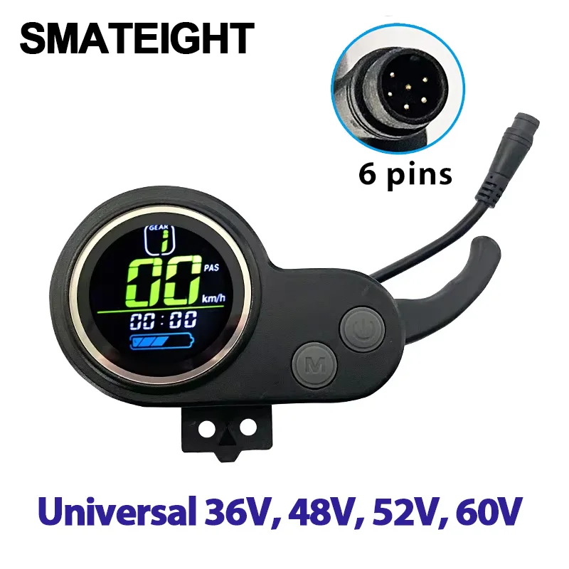 

6-контактный ЖК-дисплей для самоката, аксессуары для инструментов, часть приборной панели электрического скутера, 100 мм, водонепроницаемый ускоритель