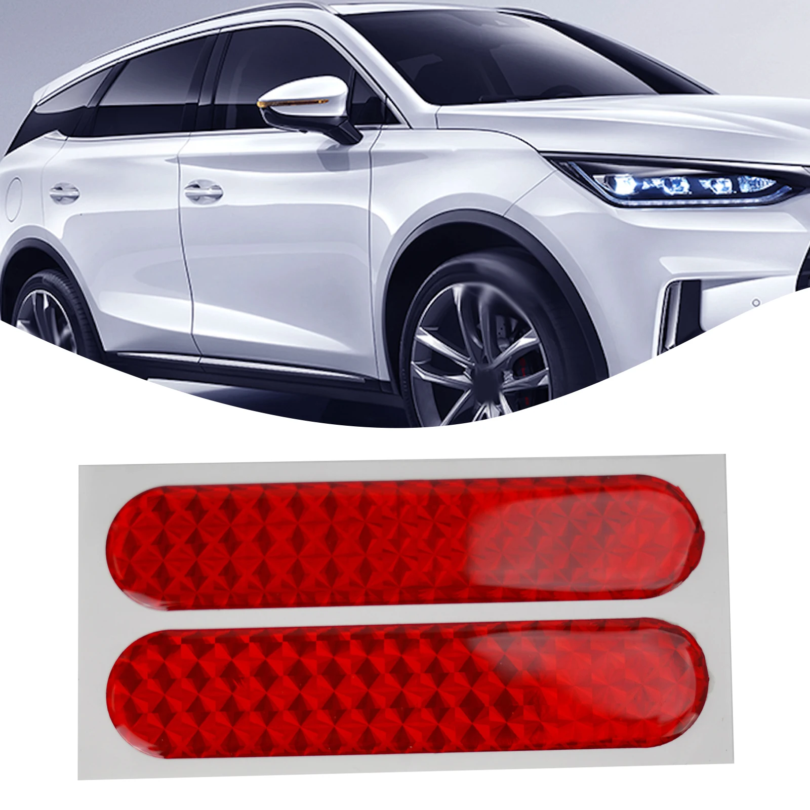 2 Universal- Auto Car Door Open Sticker Reflective Tape Safety Warning- Decal Can Reflect In The Dark And At Night Car Sticker