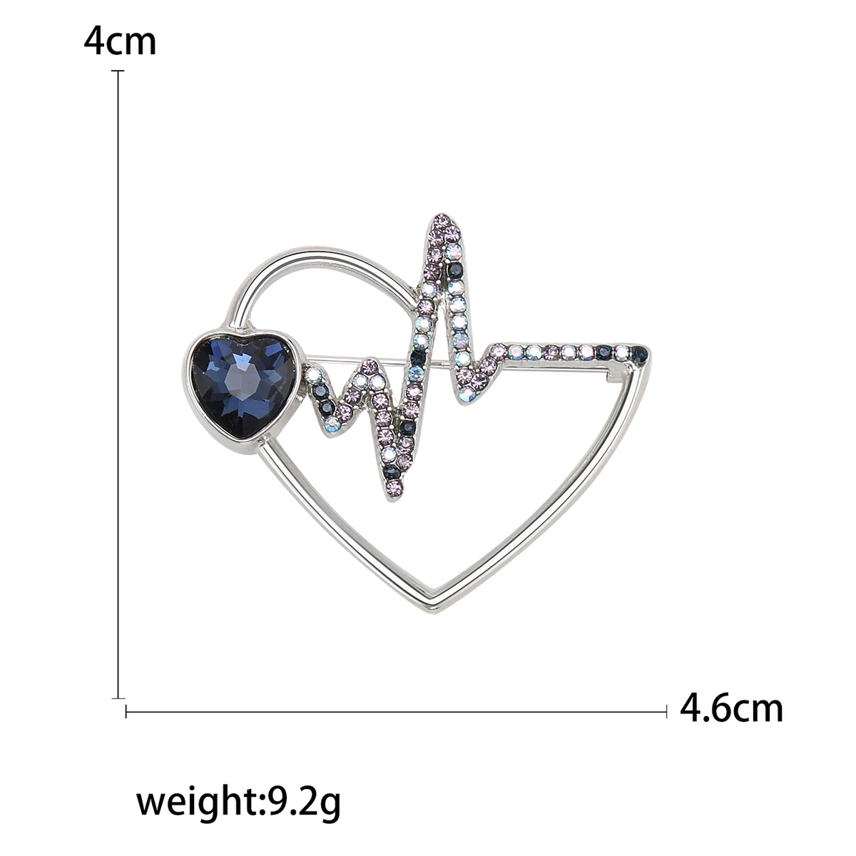 Rhinestone Love Brooches for Women Unisex Enamel Heart Pins Banquet Party Backpack Gifts Jewelry Accessories