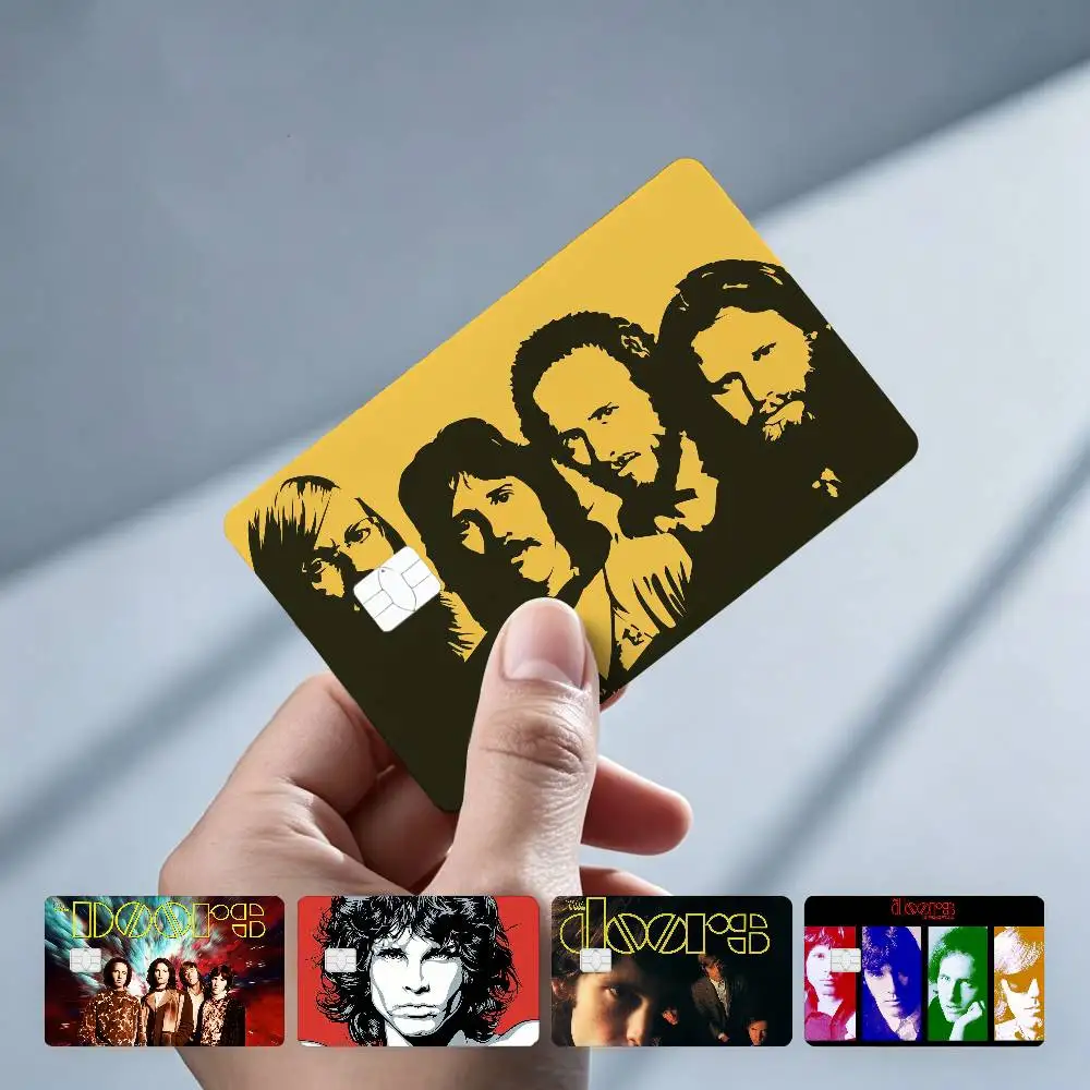 The Doors Rock Band 4PCS!Trendy & Cool Business-Style Bank Card Sticker — Suitable for Debit Card Decoration
