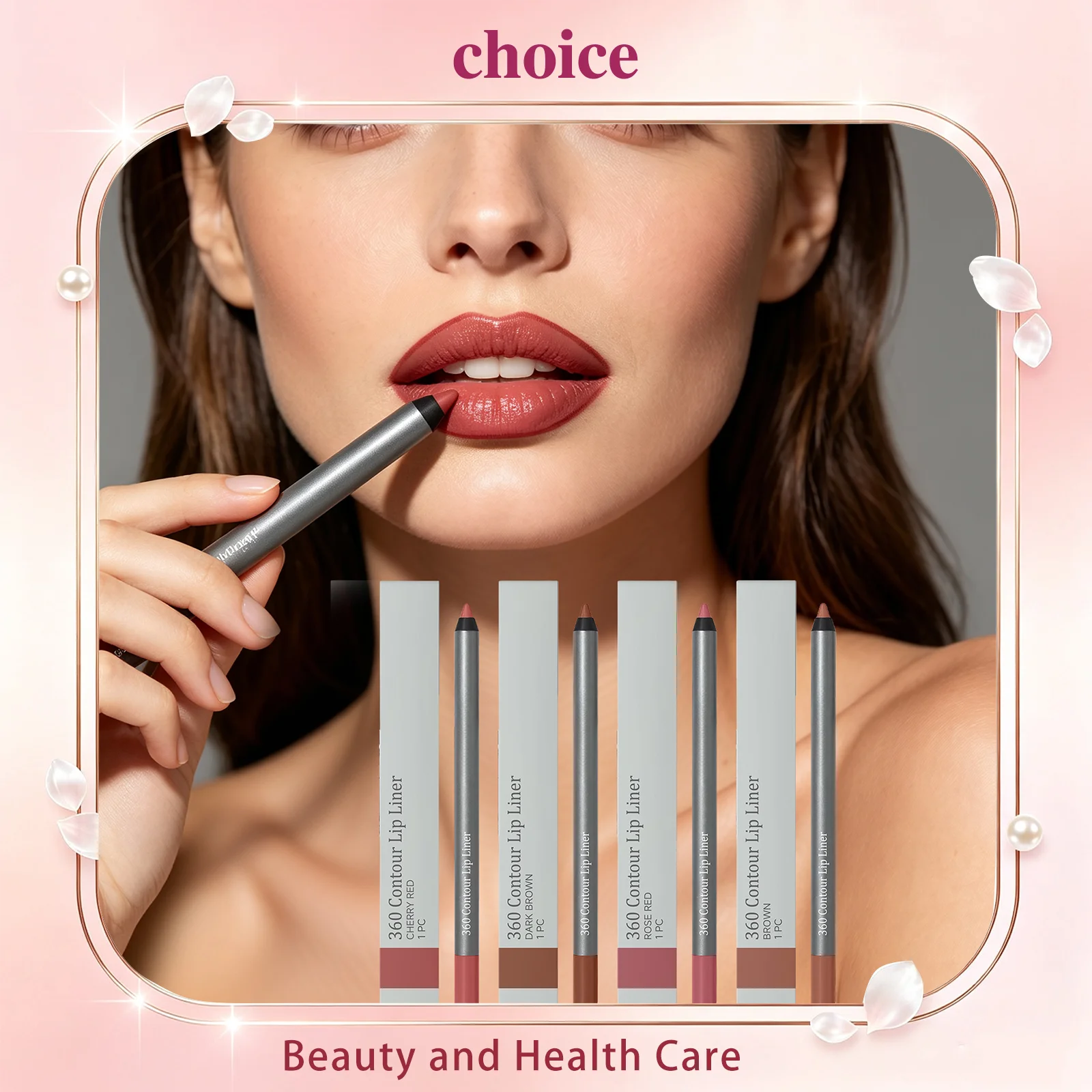 Waterproof Matte Lip Liner Pencils Set Long Lasting Smudge Proof Lip Contour Makeup Smooth Easy Color Payoff Lip Liner Pencils