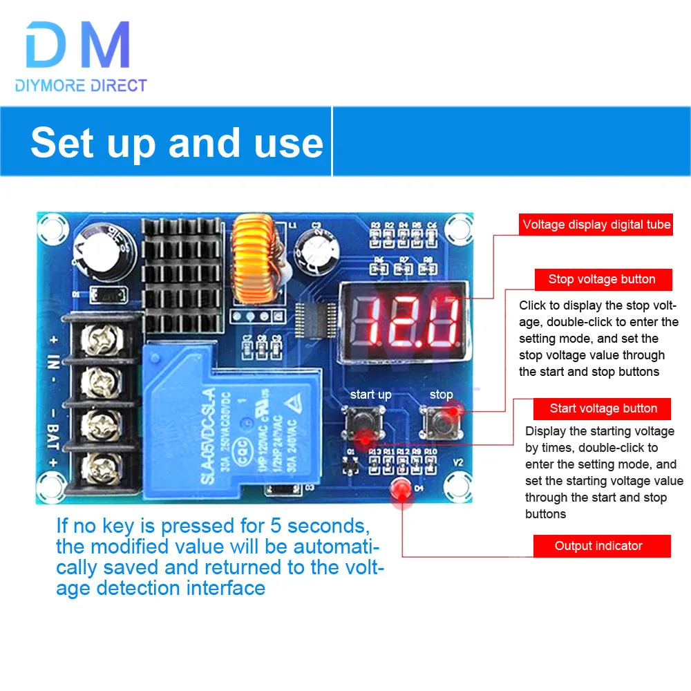 XH-M604 Battery Lithium Battery Charge Control Module Battery Charge Control Protection Switch 6-60V