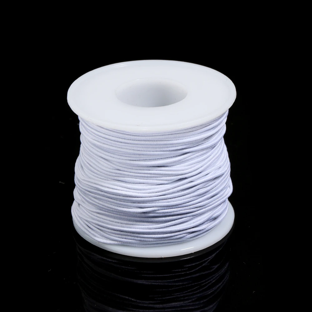 50M 1mm Runde Gummibänder Bungee Shock Cord Elastisches Seil Gummiband Strap String DIY Schmuck Machen Armbänder Halsketten liefert