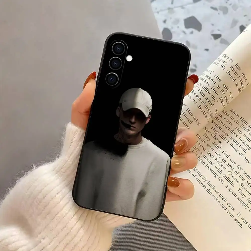 حافظة هاتف رائعة N-NF R-Rapper-es لهاتف سامسونج جالاكسي A73، A72، A71، A70، A53، A52، A51، غطاء أسود ناعم آخر