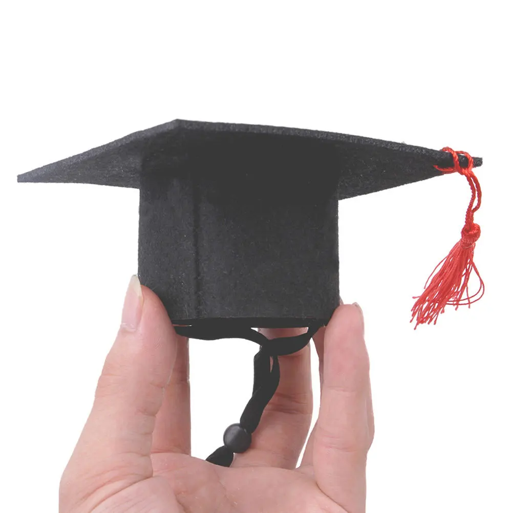 

2pcs Pet Graduation Cap Guinea Pig Hat Adjustable For Hamster Ferret Chinchilla Mini Graduation Cap Photo Prop Small Pet Costume