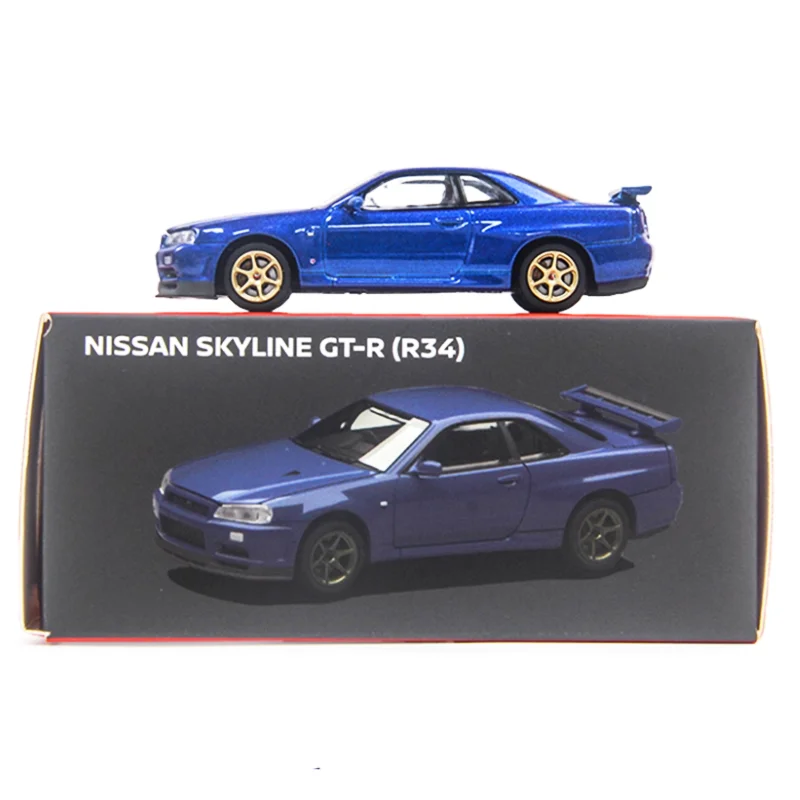 

Diecast 1:64 Scale Alloy GTR R34 Skyline 2000 Sports Car Model Finished Product Simulation Toy Collection Gift Static Ornament