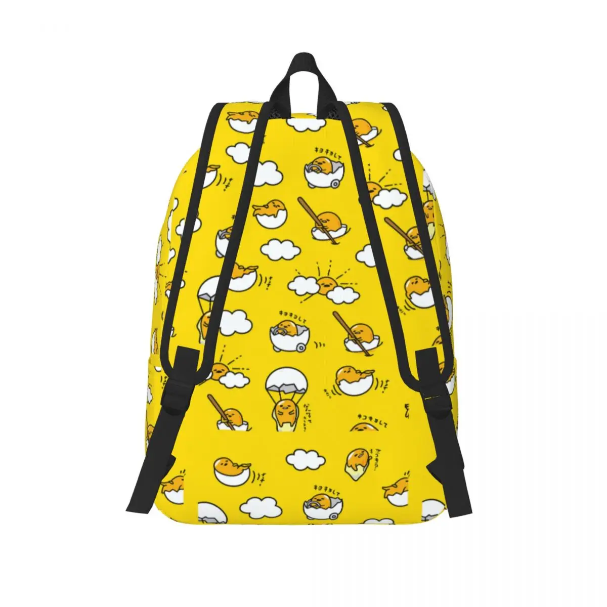 Mochila Gudetama con dibujos de huevos bonitos, mochila para estudiantes de escuela secundaria, mochila de lona para hombres y mujeres, mochila de viaje