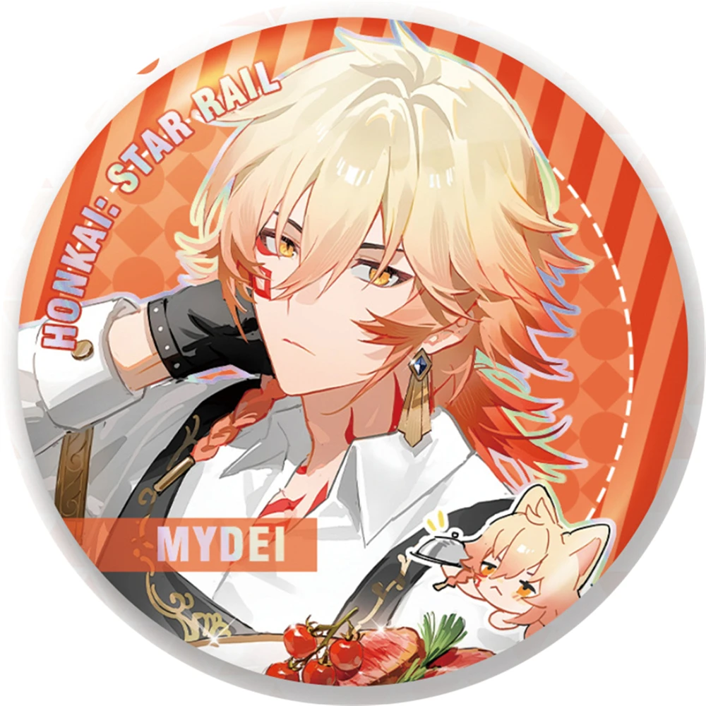 58mm 게임 Honkai: 스타 레일 Khaslana Phainon Mydei 코스프레 배지 핀 SPTE Tinplate 브로치 할로윈 소품 Xmas Gilf ﻿