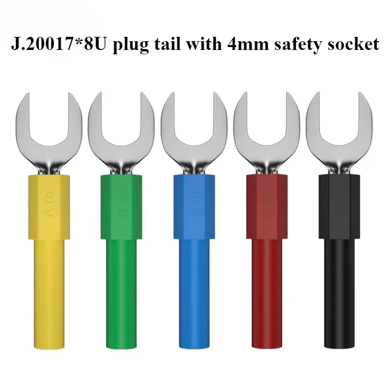 10PCS 8MM U&Y Type Welding Insert Harpoon Plug 4MM Banana Socket Female Banana Plug J.20017
