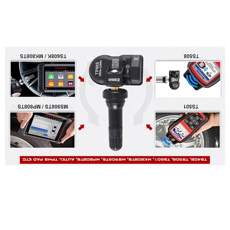 

8Pcs Programmable MX Sensor 315MHZ+433Mhz 2 In 1 TPMS Tire Pressure Sensor Monitor For Autel Tool TS408 TS508 ITS600