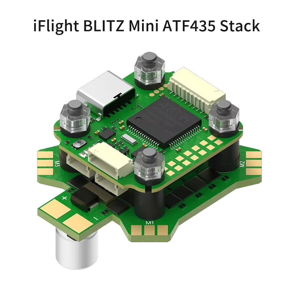 iFlight BLITZ Mini ATF435 Stack with BLITZ Mini ATF435 Flight Controller BLITZ Mini E55S 4-IN-1 2-6S ESC for FPV Parts ﻿