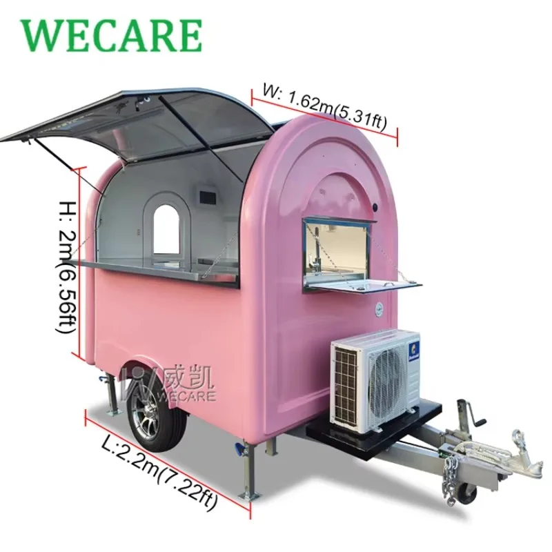 Wecare Small Hot Dog Truck Coffee Truck Mobile Coffee Street Food Truck and Pizza Food Trailer