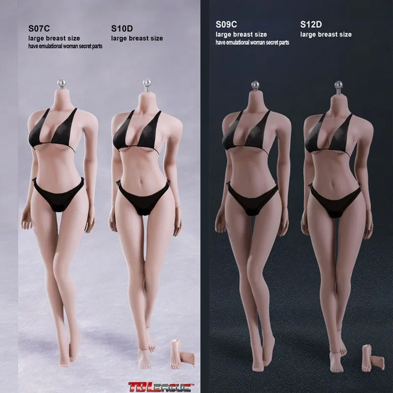 

1/6 Scale TBLeague S02A S12D S06B S09C Suntan Color / S01A S04B S07C S10D Pale Skin Female Seamless Body Stainless Action Figure