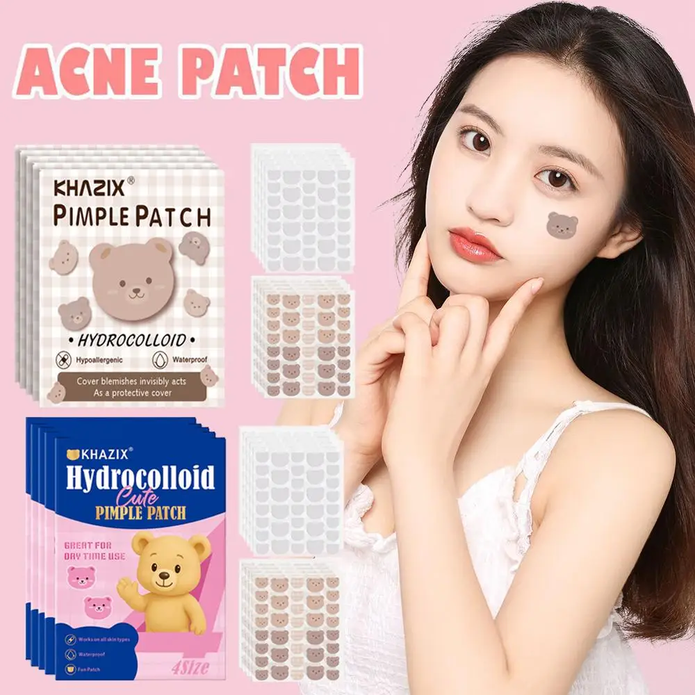 Parche bonito para el acné de oso, cuidado de la piel facial, parche para espinillas y acné, pegatinas para el cuidado de la piel, corrector de manchas, eliminación de belleza para acné, Maquillaje facial X1U6