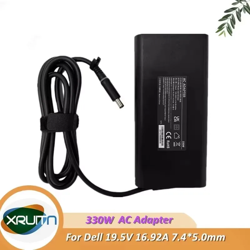 

New Slim 330W AC Adapter 19.5V 16.92A Charger for Dell Alienware x17 R2 R1 Laptop Power Supply LA330PM210 HA330PM201 DA330PM201
