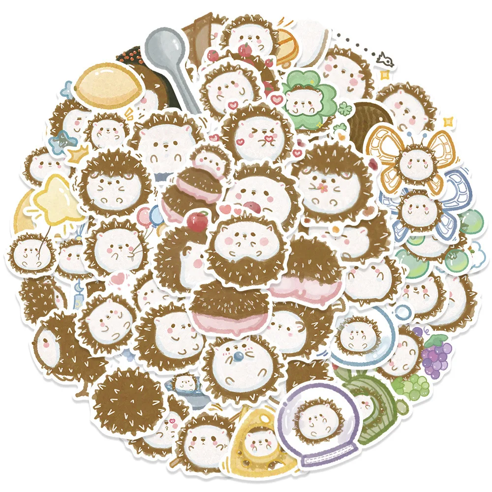 10/30/50PCS Hedgehog Sticker Cartoon Cute Animal Stationery Sticker iPad Computer Luggage Helmet Guitar Wall Sticker Decoration