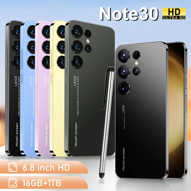 

Global Edition Note 30 6.8-inch 2025 original smart 5G phone dual card dual standby Android12 system 6800mAh battery