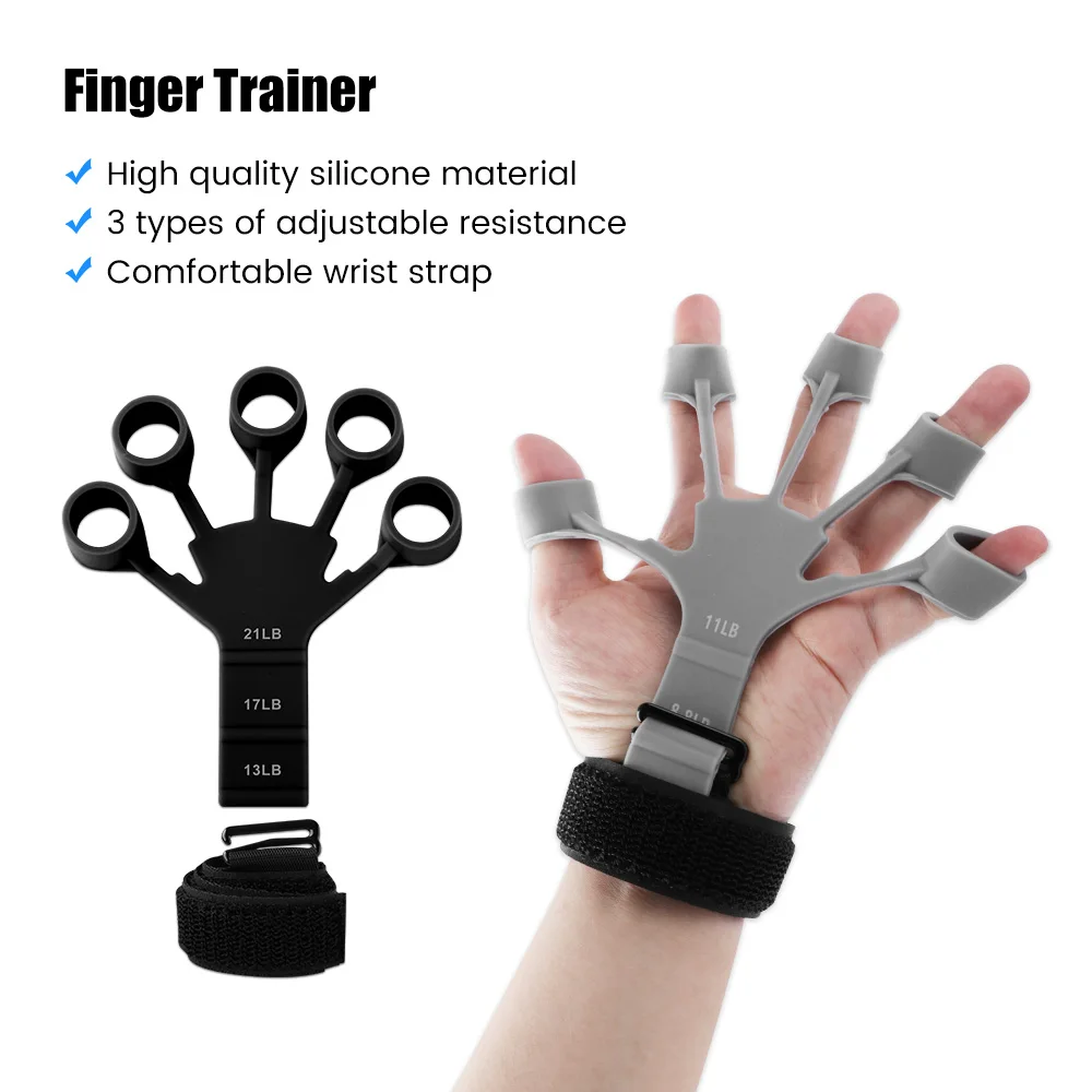 2pcs Hand Trainer Hand Grip Finger Power Forearm Exerciser Strength Muscle Workout Gripper Fitness Gym Rehabilitation Exercise