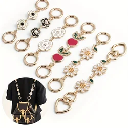 1PC 6 kinds of flower-shaped metal wallet decoration chain extenders DIY bag transformation chain replacement accessories