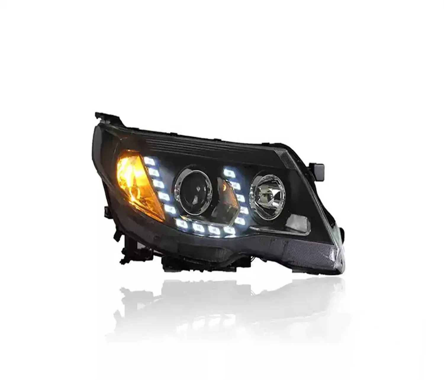 

Car Front Led Headlight Daytime Running DRL Head lamp Low High Beam Angel eyes for Subaru Forester 08-12