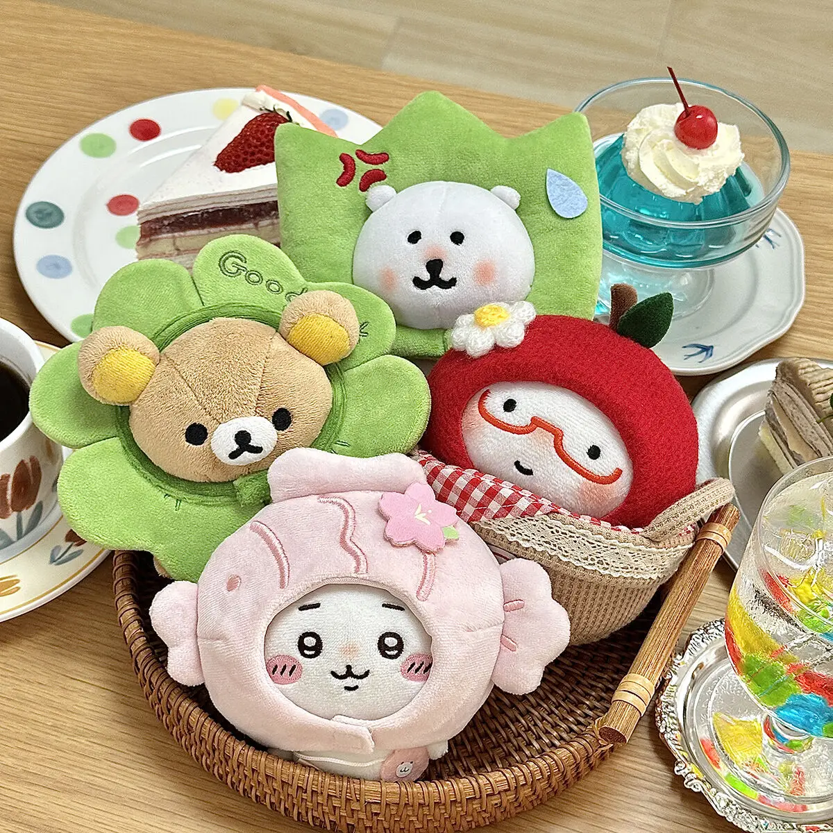 

Одежда для кукол 10 см, серия для прогулок, хлопковая кукла Нуну, самозапутывающийся головной убор с медведем 13 см, одежда, хлопковая кукла, аксессуары для головы