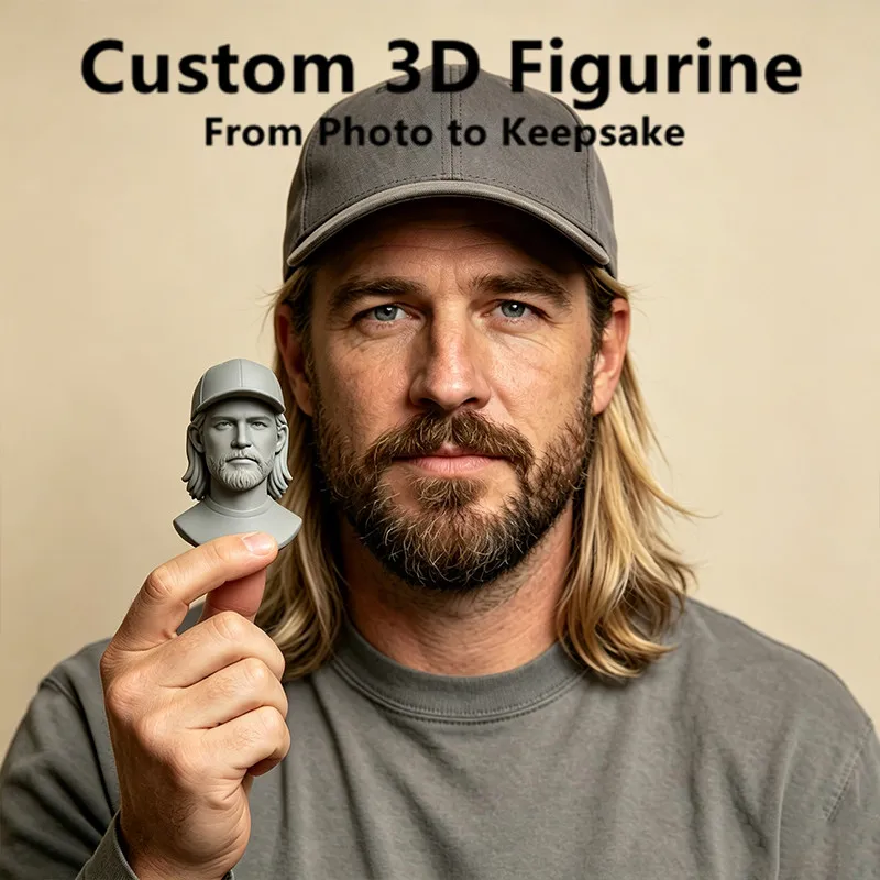 Customized 3D Chibi Figurine Turn Photo Into Mini Figure Personalized Couple Family Portrait Statue Valentine Birthday Gift
