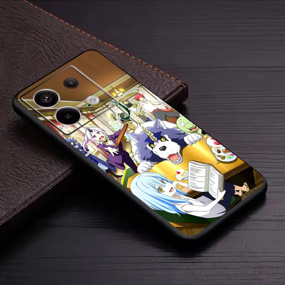 Slime Anime Rimuru Tempest  Phone Case For Redmi Note 14 13 12 11 Pro Plus S 5G 14C A3 Soft Black Phone Cover view 3