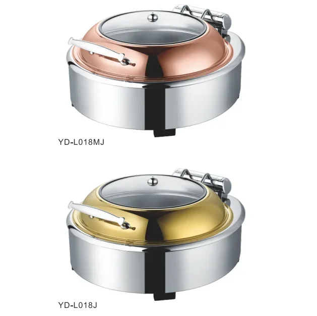 Food heater, round, high-quality buffet, alcohol stove, hot pot, stainless steel