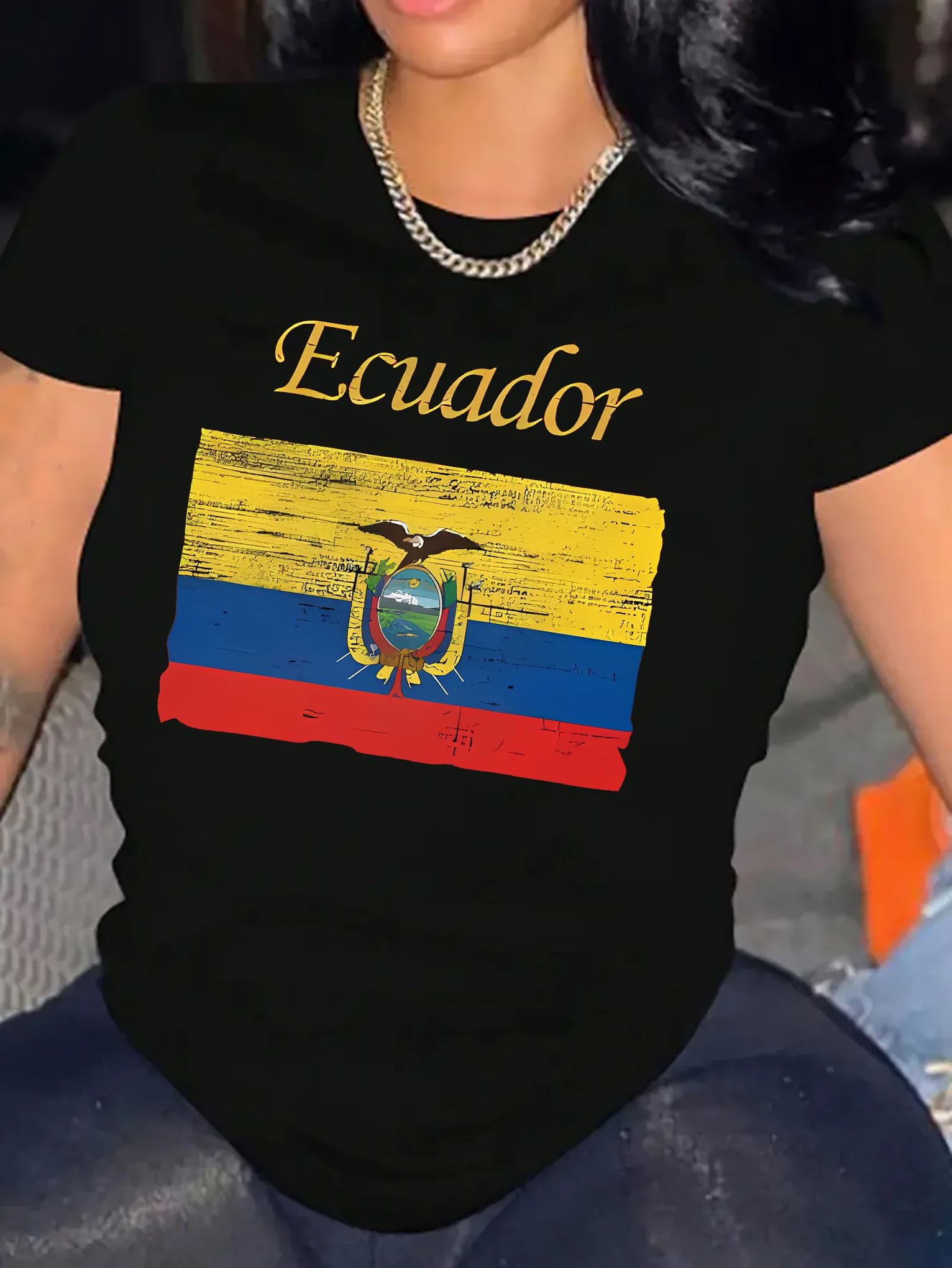 

Ecuador Loves Graphic Printing Summer Autumn Winter Cotton Men's and Women's T-shirts Short Sleeves Luxury Outdoor Sports Brand