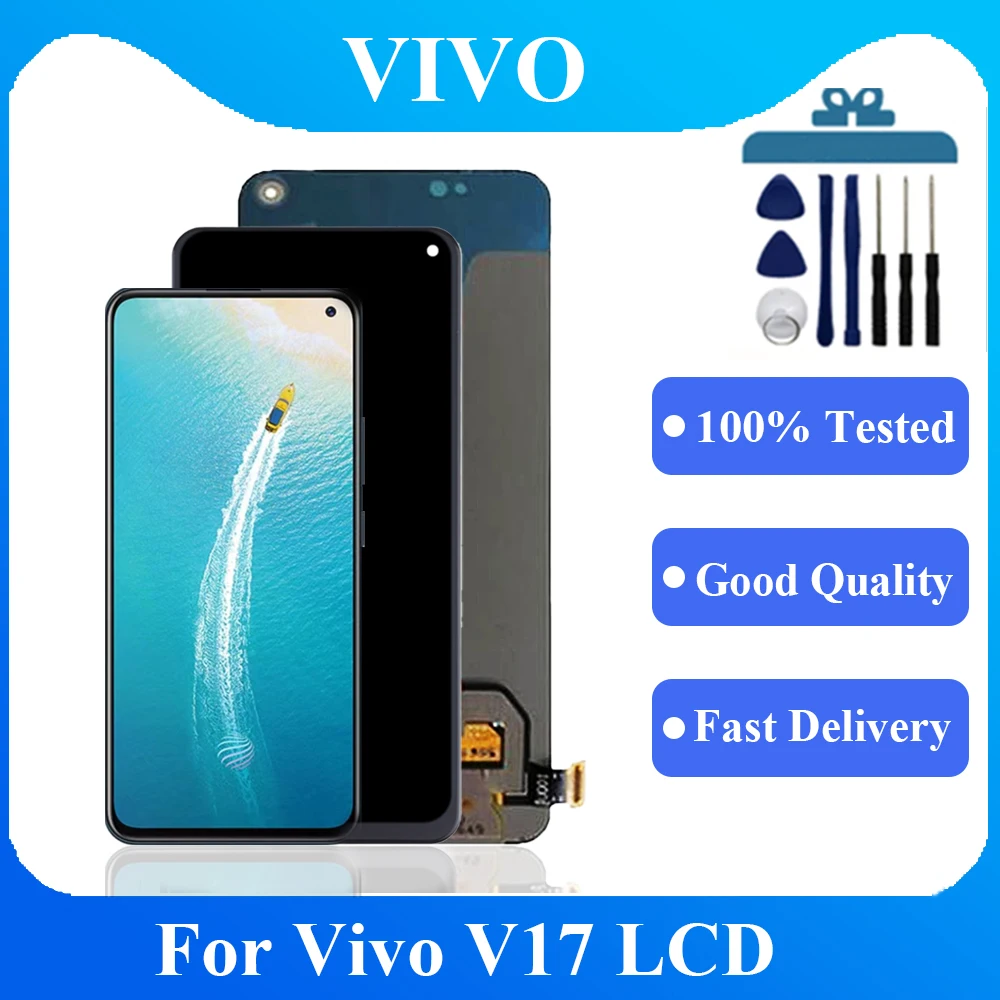 

6.44" AMOLED For Vivo V17 LCD Display Touch Screen Assembly Replacement For VIVO 1919 LCD Display