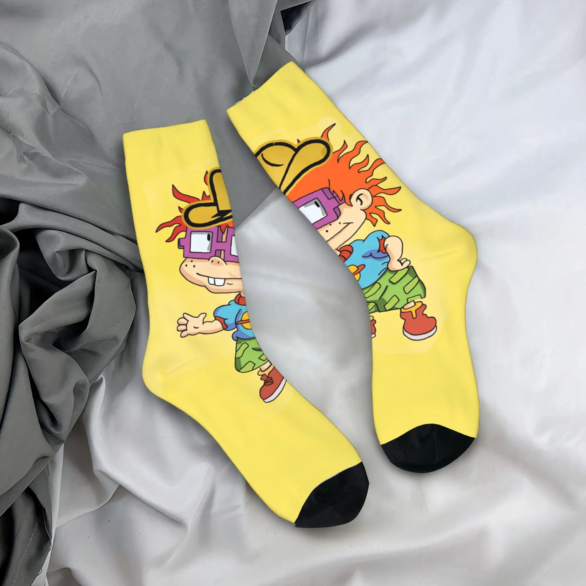 

Забавные носки с Чакки из мультфильма «Рагрэтс», парные, удобные, винтажные, осенние, для скейтбординга, противоскользящие, с принтом, подарок