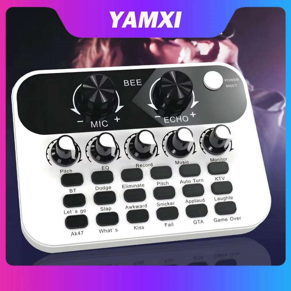 Audio Mixer V8 English Mini Interface DJ Controller Live Sound Card Suitable for Computer Recording Effects New Audio Console