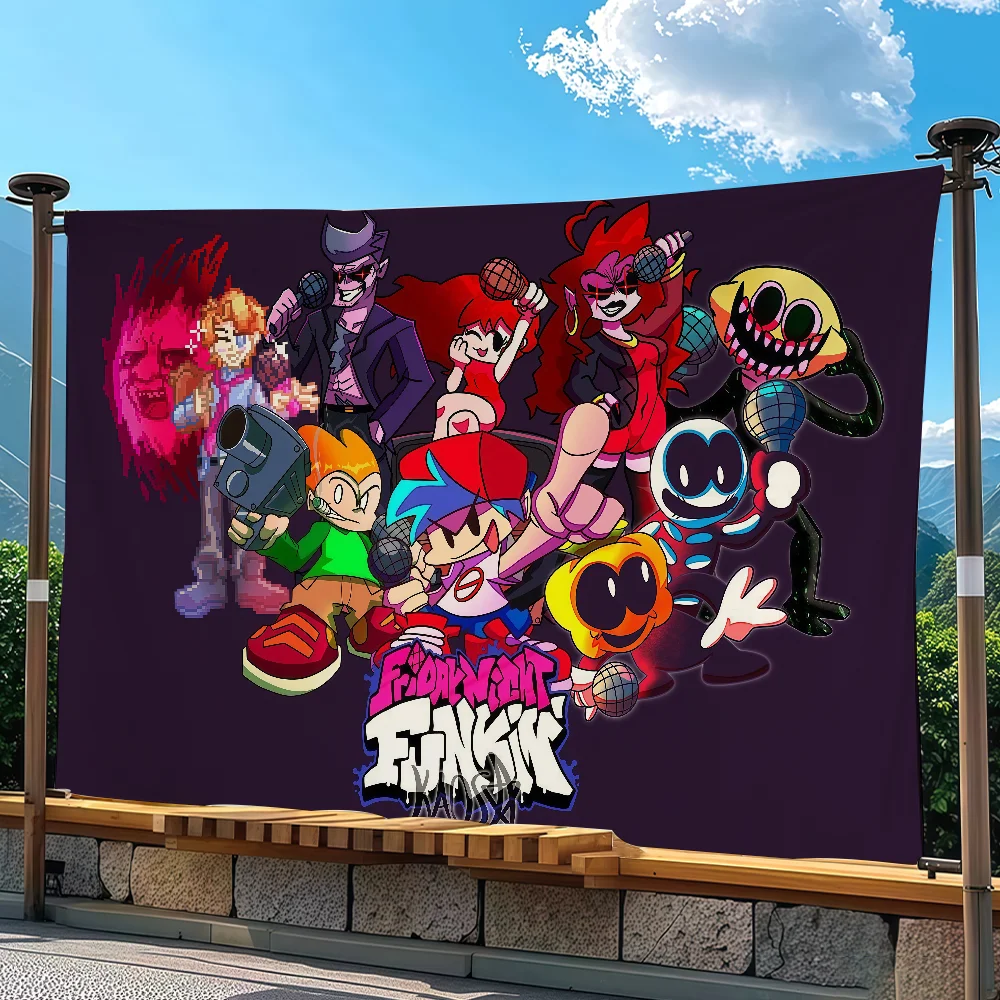 Game Friday Night Funkin Flag Tapestry Outdoor Party Bedroom Living Room Dormitory Decorative Themed Wall Hanging Banner Gift