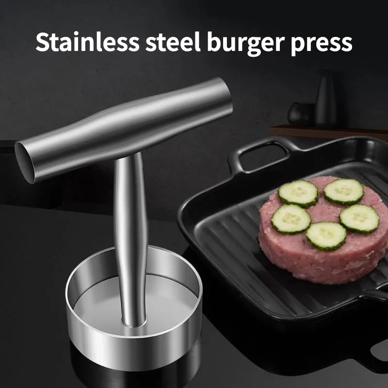 Stainless Steel Burger Press Tortilla Tool Bacon Up Griddle Pan Tortillero Cooking Weight Manual Burger Smasher For Pie Machine