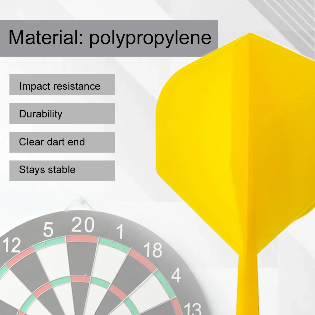 5pcs Integrated Dart Flights and Shafts 2BA Screw In-one Dart Flight (Yellow)