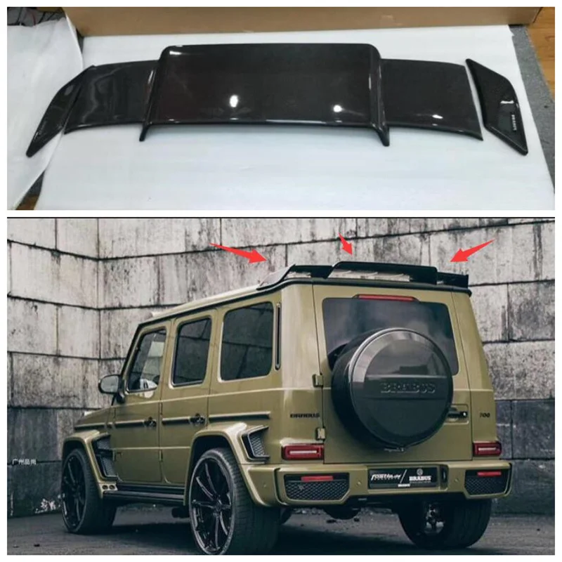 

For Mercedes-Benz G-CLASS W464 G500 G550 G900 G63 G65 2019-2022 High Quality Carbon Fiber Car Rear Trunk Lip Roof Spoiler Wing