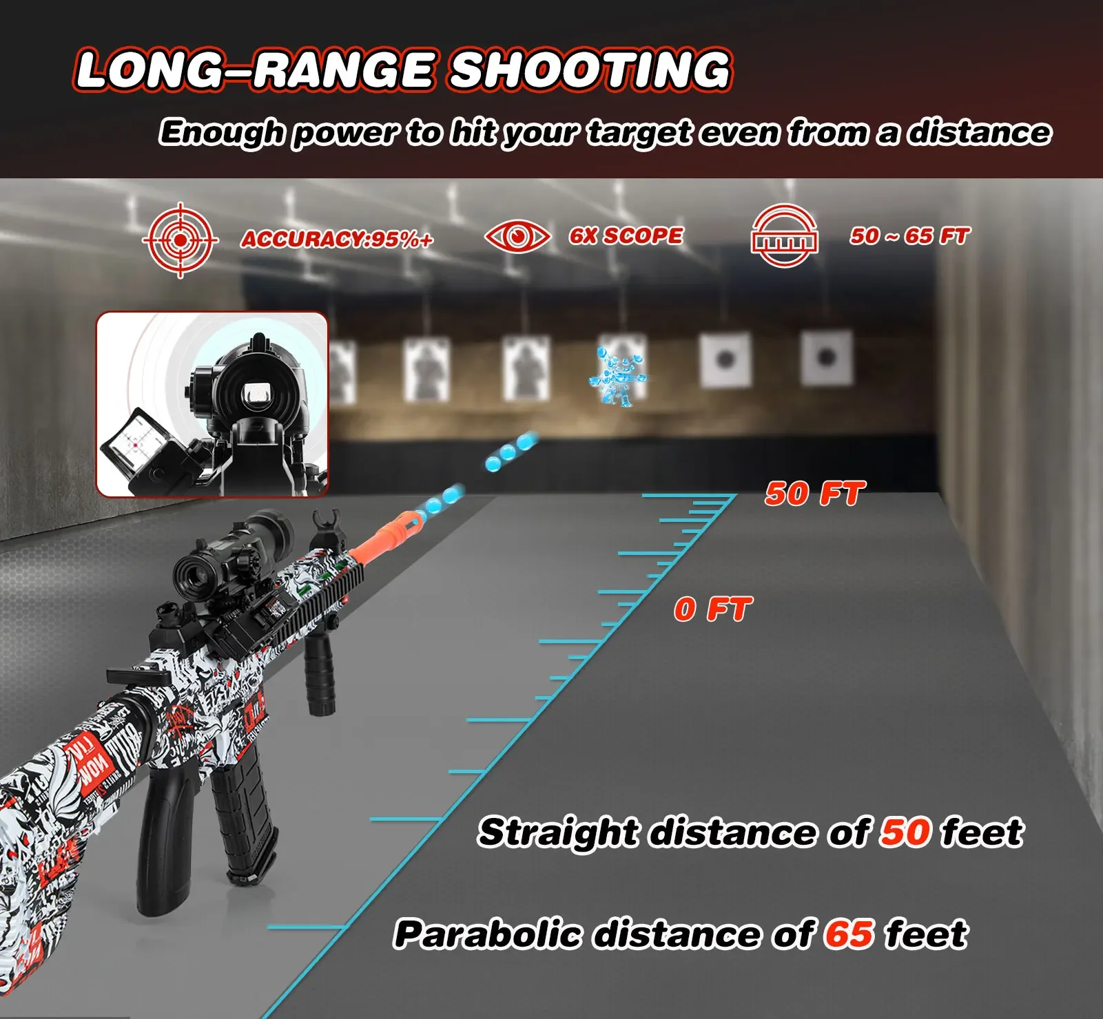 جل الكرة الناسف، الكهربائية / اليدوية وسائط مزدوجة رش الكرة الناسف مع 40000 حبات المياه، لعبة كرة الماء جل للعب في الهواء الطلق #3