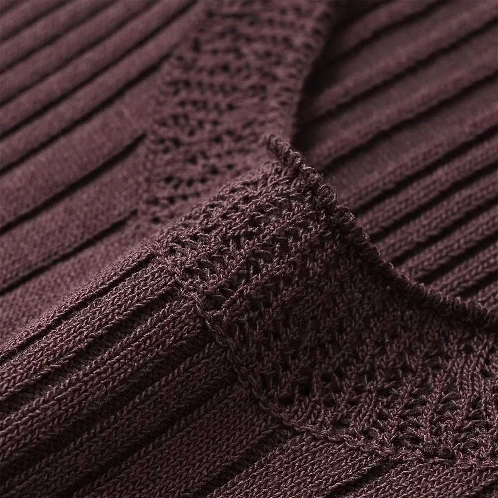 Nieuwe dameskleding 2025, casual, elegant ontwerp, gevoel voor Europese en Amerikaanse geribbelde gebreide topvest in retrostijl