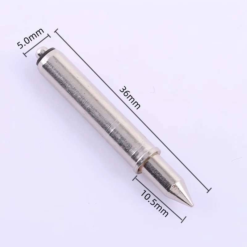 10/50PCS GP-2S Pointed Sharp Tip Electronic Positioning Pin Spring Drill Nickel Plating Test Positioning Pin Dia 36mm Dia 5.0mm