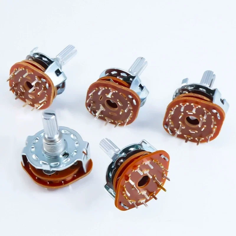 

1pc RS25 Band switch 1P11T 2P4T 2P5T 2P6T 3P3T 3P4T 4P3T Mount Rotary Switch Selector Band Knob Switch Band Switches