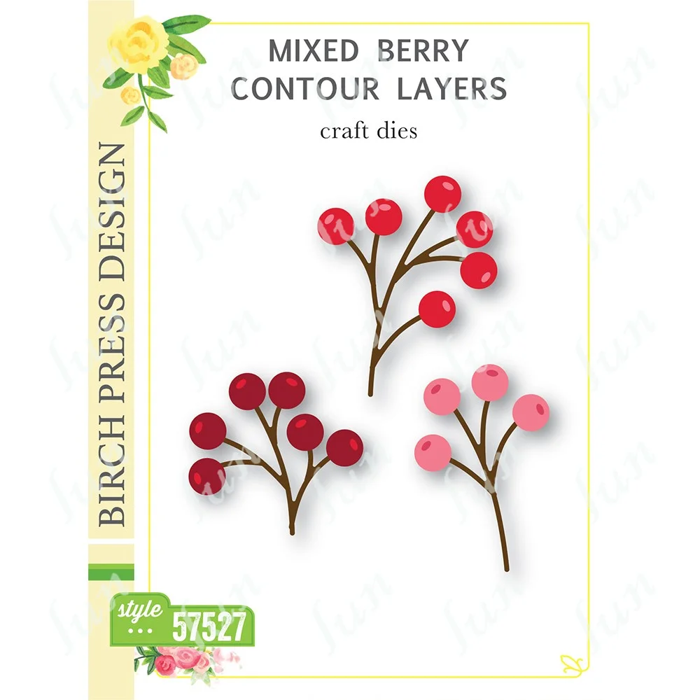 2023 New Mixed Berry Contour Layers Dies Crafts Metal Cutting Dies Scrapbook Decoration Stencil Embossing Template Diy Handmade