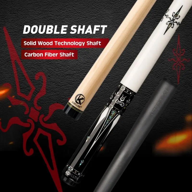 

Кий KONLLEN с карбоновым валом, кленовый вал, настоящая инкрустация, кий с удлинителем для бильярдного кия