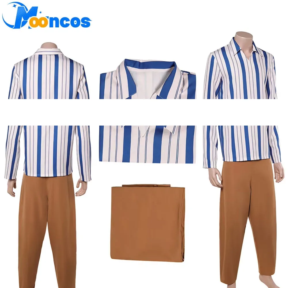 

Usopp Cospplay Men Fantasia Shirt Pants Costume Moivie Navigation Disguise Clothes for Male Clothes Halloween Carnival PartySuit