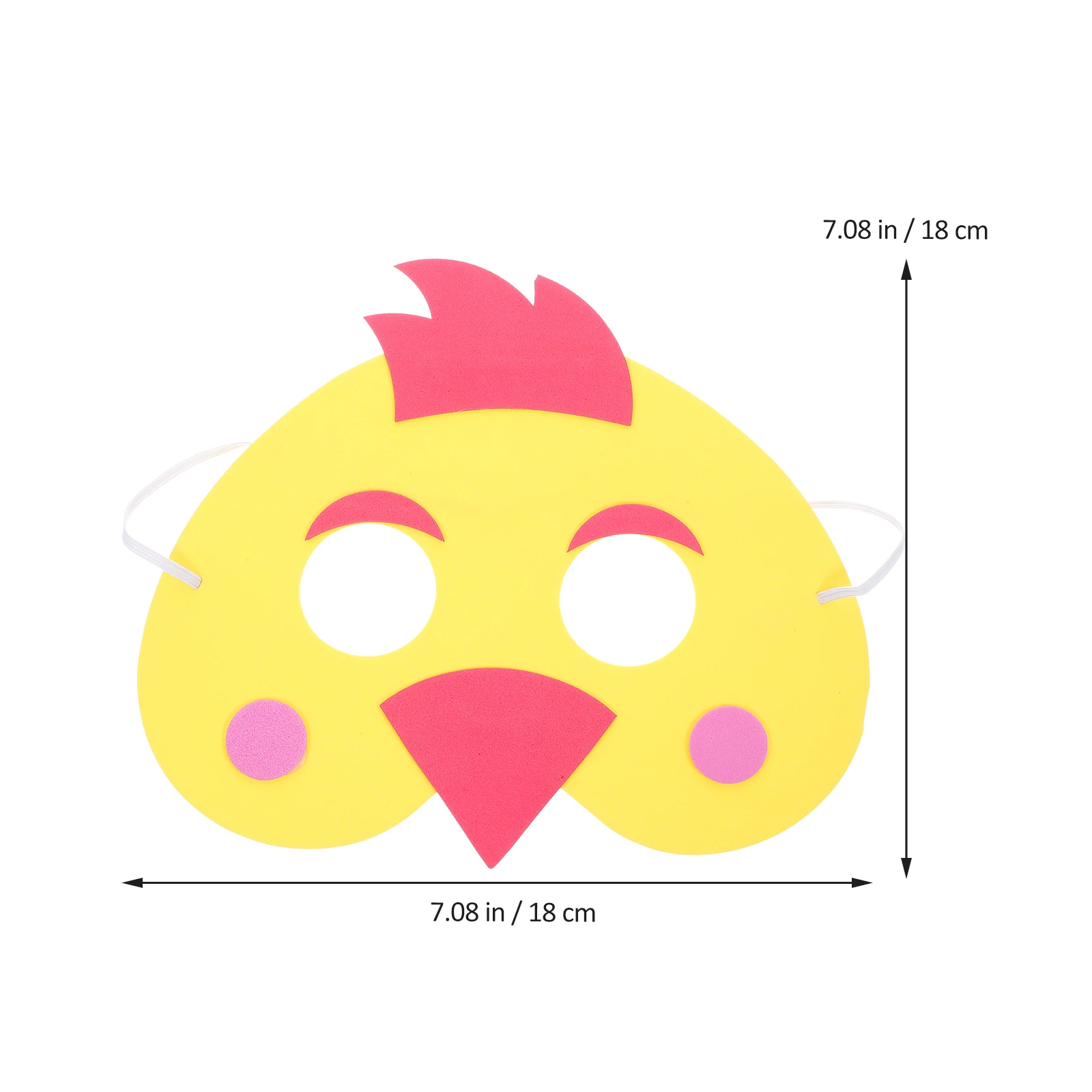 

4 Pcs Animal Masks Kids Cartoon Felt Lightweight Party Accessories Birthday Halloween Role Play Props Parent Child Activity